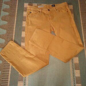 AG Adriano Goldschmied the Stevie Ankle Slim Straight Leg Pant 28R Camel